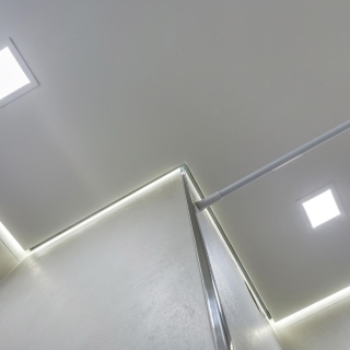 Teto de gesso com LED embutido Gesso decorativo para apartamentos Gesso para ambientes comerciais